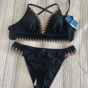 Cupshe Black Bikini Set